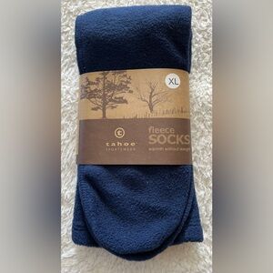 Navy Blue Fleece Socks  By Tahoe Sportswear Size XL